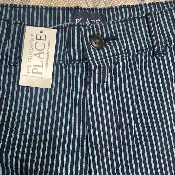 Boys navy pin stripe shorts - Picture 4 of 4